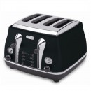 DeLonghi Icona Retro 4 Slice Toaster Black CTO4003.BK