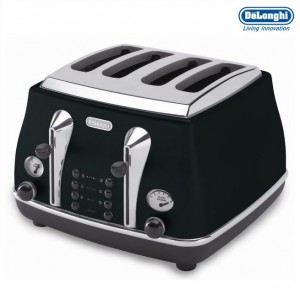 DeLonghi Icona Vintage 4 Slice Toaster Black CTO4003.BK