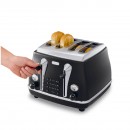 DeLonghi Icona Retro 4 Slice Toaster Black CTO4003.BK