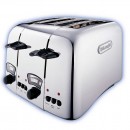 DeLonghi Argento 4 Slice Retro Toaster Chrome CT04C