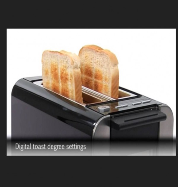 Bosch Styline Black 2 Slice Toaster Digital Control TAT8613GB