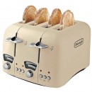 DeLonghi Argento 4 Slice Retro Toaster Cream CT04E