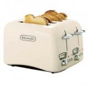 DeLonghi Argento 4 Slice Retro Toaster Cream CT04E