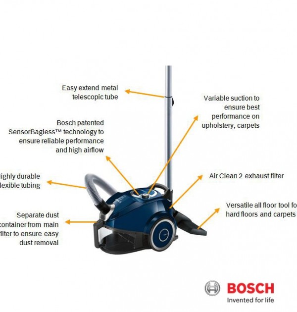 Bosch Compact All Floor Bagless Sensor Cylinder Vacuum Cleaner BGS4200GB