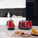 DeLonghi Icona Retro 4 Slice Scarlet Red Toaster CTO4003R