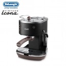 DeLonghi Icona Vintage Pump Espresso Cappuccino Machine Matt Black and Brown ECOV310BK