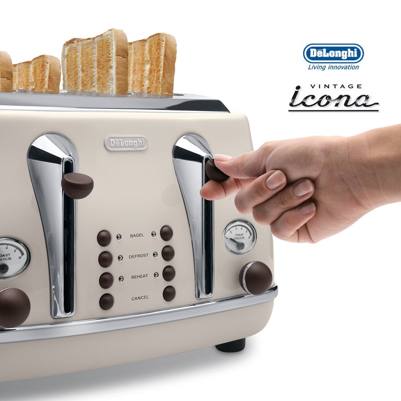 Kenwood Kmix 4-Slice Toaster Bread Bagel Toast Reheat Defrost Functions