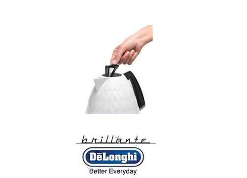 DeLonghi KBJ3001.W Brillante White Diamond Jug Kettle