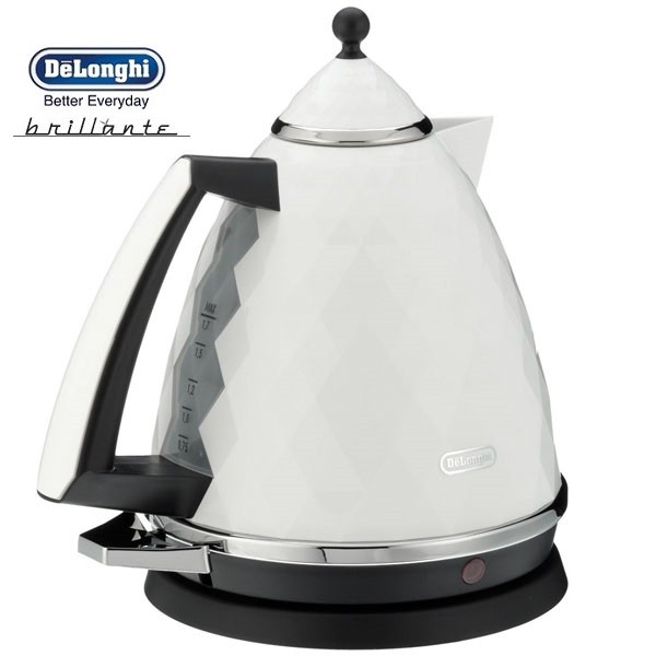 DeLonghi KBJ3001.W Brillante White Diamond Jug Kettle