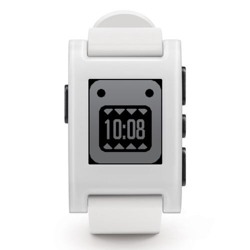 Pebble watch white sales
