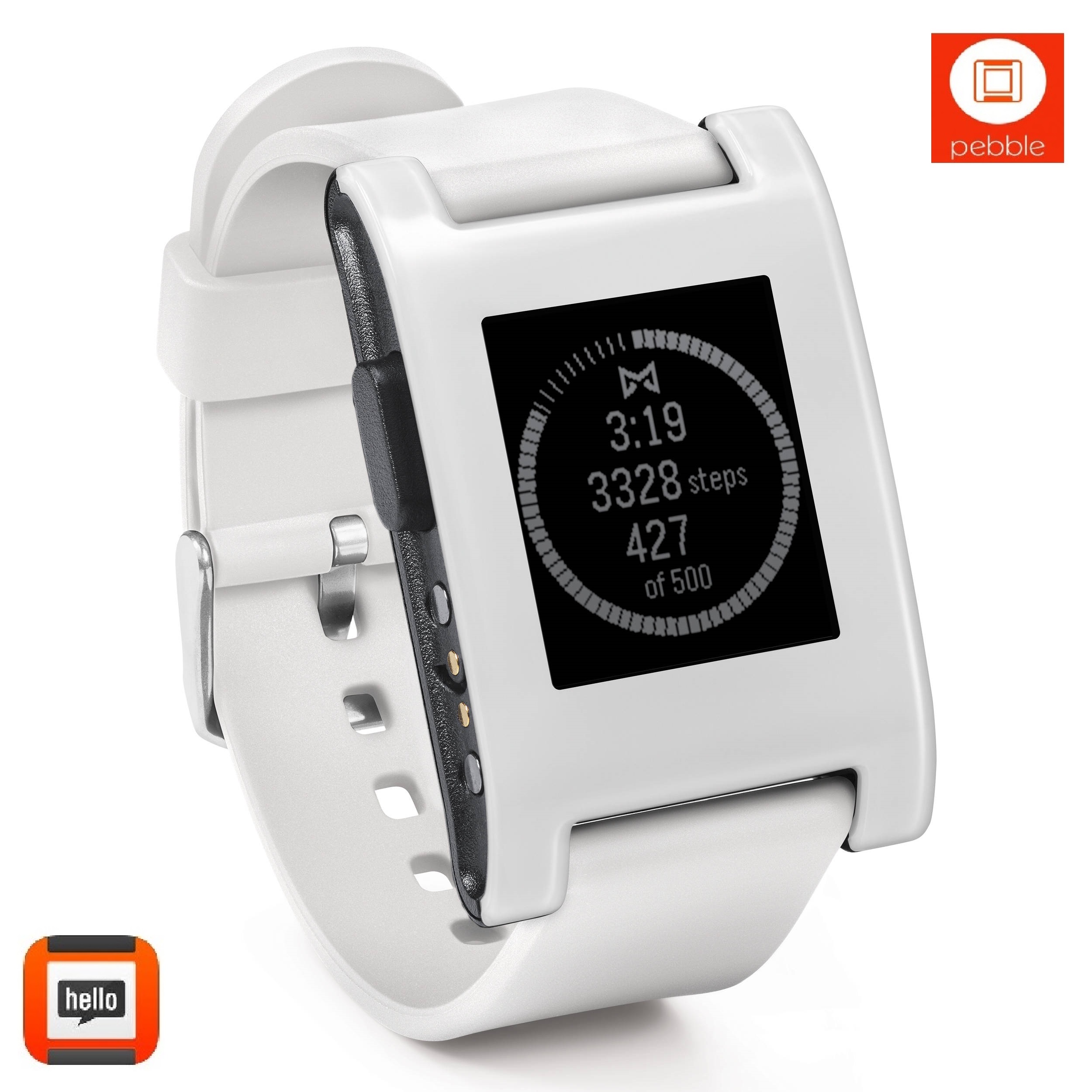 Pebble online watch white