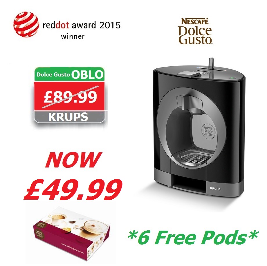 Krups Dolce Gusto Oblo Black Multi Drink Pods Machine KP110840 Around