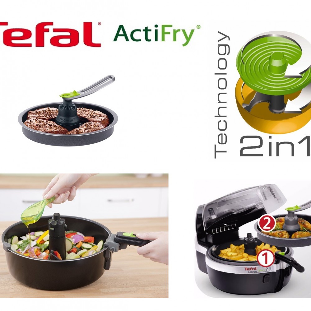 Tefal Actifry 2 in 1 Family 1.5kg Healthy Fryer YV9601/16/20/40 Black
