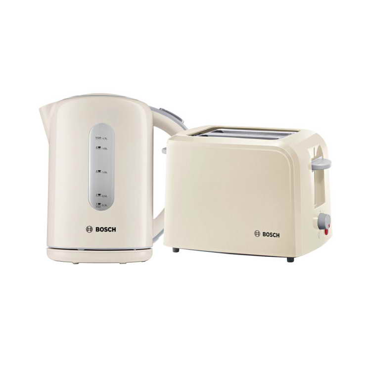 Bosch Village Collection Kettle and Toaster Bundle Cream