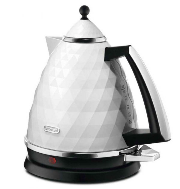 DeLonghi KBJ3001W Brillante Diamond Jug Kettle White