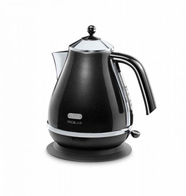 DeLonghi KBOM3001BK Icona MicaLite Vintage Kettle Pearl Black