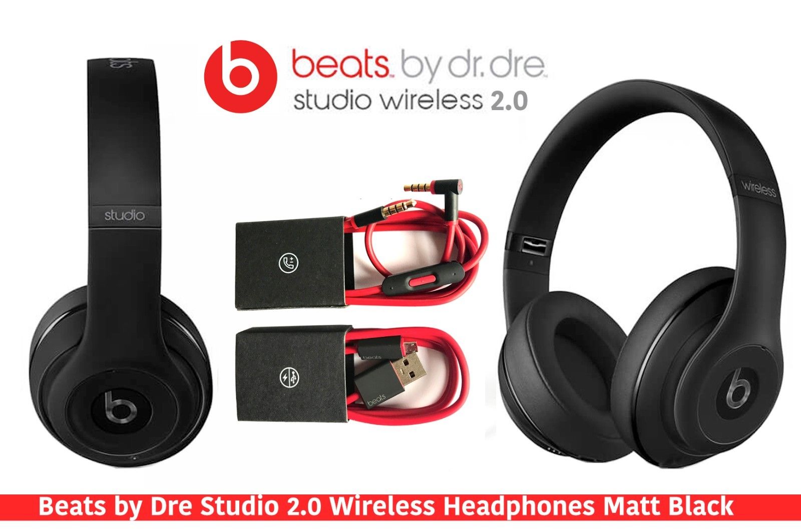 beats studio 2 wireless matte black